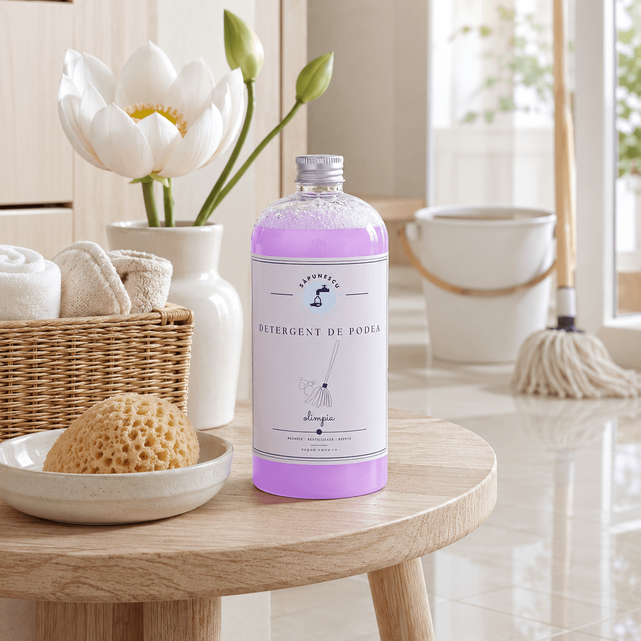Detergent multifuncţional pentru pardoseli interioare