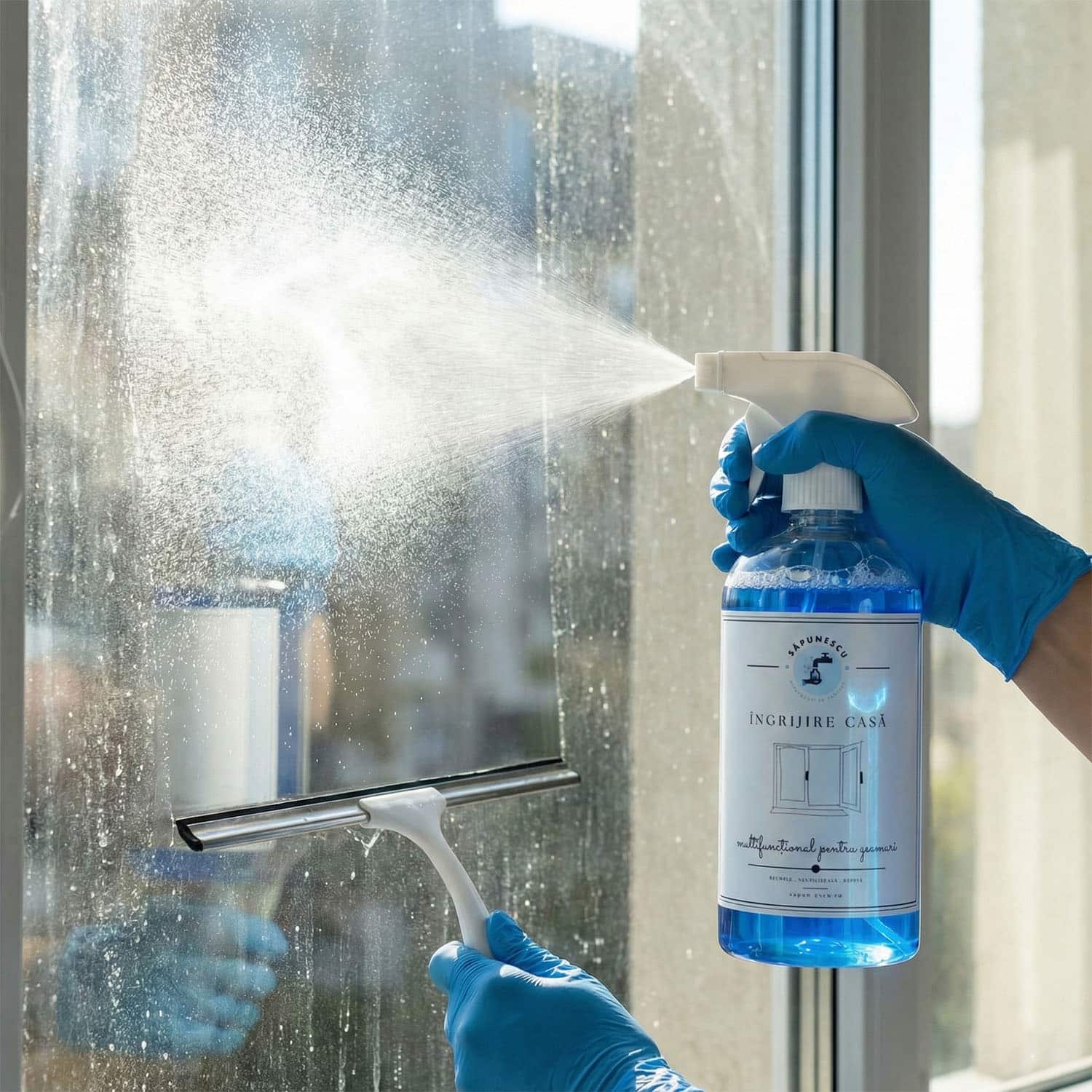 Solutie pentru curatat geamuri