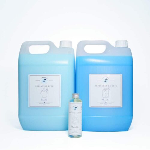 pachet detergent balsam si parfum de rufe Blue Active